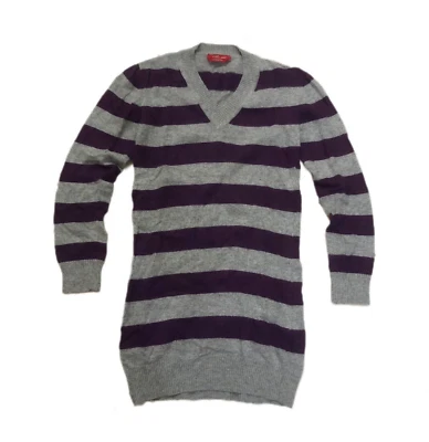 LIU JO JUNIOR Maglia maglione bambina ragazza grigio viola righe Tg 10 Anni - Imagem 1 de 4