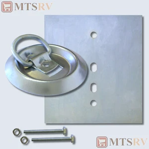 Brophy RR8K 800 lb. Zinc Tie-Down w/Hardware - SINGLE - Circular Surface D-Ring - Picture 1 of 1