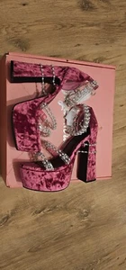 Holy Revelation Platform Heels - Magenta Uk Size 7 Us 9 - Picture 1 of 15