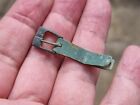 Medieval English 12/13 hundreds complete with plate and pin bronze buckle. L17a