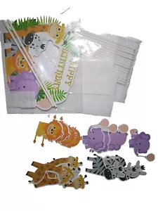 Lot Of 2 Cupcake Decorations, Jungle Safari Baby Shower / Kids Birthday 16 + 6" - Picture 1 of 3