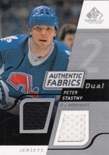 2008-09 SP Game Used Authentic Fabrics Dual Jersey #AF-SY - PETER STASTNY