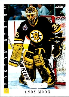 HOCKEY CARD GOALIE  SCORE  BOSTON BRUINS ANDY MOOG  - Image 1 of 2