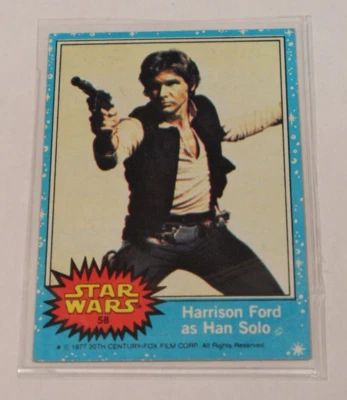Tarjeta #58 1977 20th Century Fox Harrison Ford como Han Solo Star Wars Foto 1 de 2