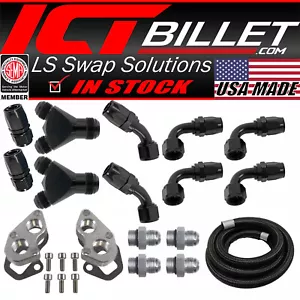 ICT Billet LT AN Radiator Hose Kit for Remote Electric Water Pump - Foto 1 di 3