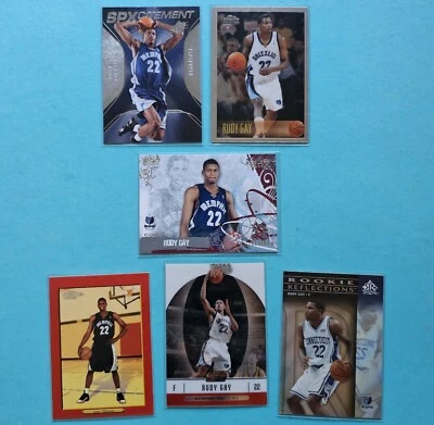 2006-07 Topps Chrome Rookie Rudy Gay + Super Short Print ssp /149 Refractor RC - Image 1 of 4