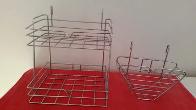 2x Küchenregal Drahtregal Drahtkorb Einhängekorb Allzweckkorb Filtertütenkorb - Bild 1 von 2