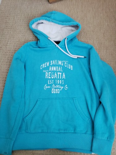 VETEMENTS Maglione con cappuccio da donna blu ABBIGLIAMENTO GIROCOLLO TAGLIA 10