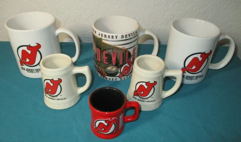 Lot 6 Ceramic Mugs NEW JERSEY DEVILS - 2000 Stanley Cup Champions - NHL HOCKEY Cover