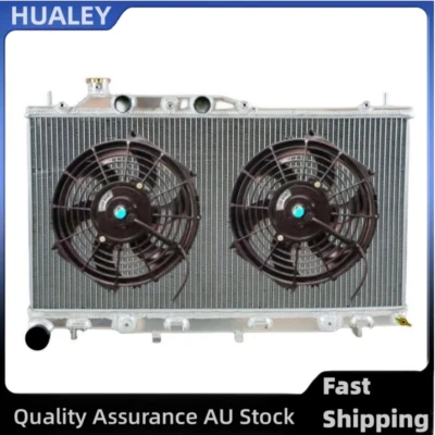 Aluminum Radiator+Fan For 2003- 2009 GEN II Suits Subaru BP Outback 3.0 EZ30 - image 1 of 4