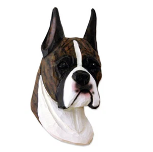 Boxer Kopf Plakette Figur gestromt - Bild 1 von 1