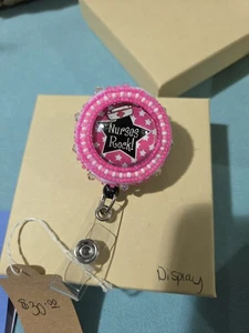 Native American Beaded Badge Reel Nurses Rock - Picture 1 of 2