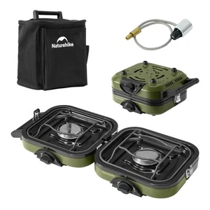 2 Burner Folding Camping Stove, Portable Propane Gas Stove with Carry Bag, 16... - Picture 1 of 7