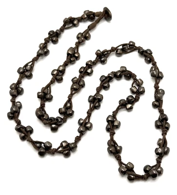 Uno de 50 Beaded Long Necklace Silver Plated Statement 36" - Image 1 of 4