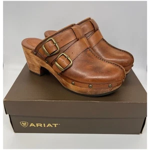 Ariat Bridlespur Leather Clogs Sequoia Bark Brown 10012079 Women's Size 11 - Picture 1 of 14