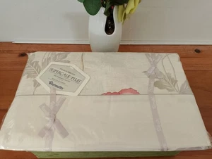 RARE Vintage Wamsutta Floral Supercale Plus King Flat Sheet 108” x 102”. NIP - Picture 1 of 4