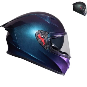 Atom Full Face Motorcycle Helmet by Black With Sun Viosr ECE R22.06 Approved - Picture 1 of 43