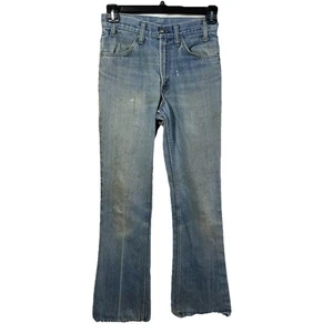 Vintage Levi's 646 Distressed Bellbottom Flare Denim Jeans Orange Tab Barn Find - Picture 1 of 13