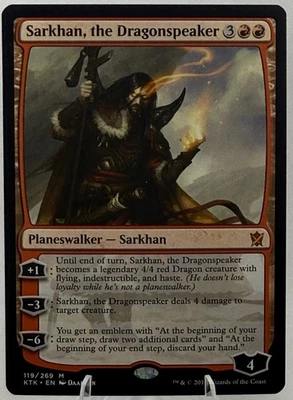 Sarkhan, the Dragonspeaker – Khans of Tarkir #119 – Near Mint – Red Mythic Rare - Image 1 of 2