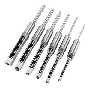 Square Hole Drill Bits for Wood Mortise Hole Saw 1/4" 5/16" 3/8" 1/2" 9/16" 5/8" - Picture 1 of 8