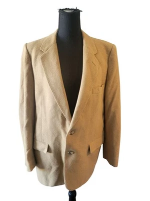 Blazer Vintage Christian Dior por Hart Schaffner & Marx 100% Cashmere Bege 42L - Imagem 1 de 4