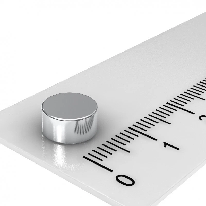 MARKENLOS 250x POWER NEODYM MAGNET SCHEIBE, 8x4 mm, GRADE N45, VERNICKELT, SUPERMAGNETE