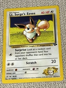Lt. Surge's Eevee 51/132 - Uncommon Gym Challenge Pokemon Card LP - Picture 1 of 2