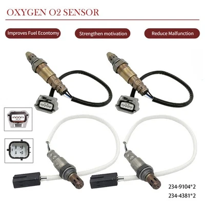 Sensor de oxígeno aguas arriba y aguas abajo 4 piezas para Nissan NV2500 NV3500 2012-2017 5,6 L Foto 1 de 4