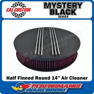 14" Round Air Cleaner Half Finned Black Suit 5-1/8" Neck Holley, Edelbrock - Bild 1 von 5