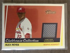 Alex Reyes 2016 Topps Heritage Minors Clubhouse Collection Game Used Relic Card.