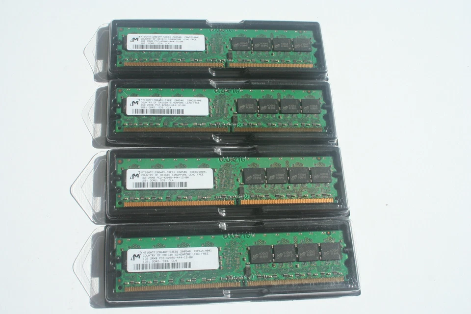 4GB Micron Kit (4 x 1GB) DDR2 240pin Memory-Great condition - Image 1 of 1