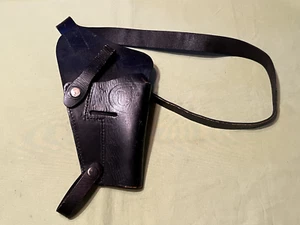 USED REPRODUCTION M7/M9 1911 BLACK LEATHER SHOULDER HOLSTER US MILITARY RIGHT HD - Picture 1 of 11