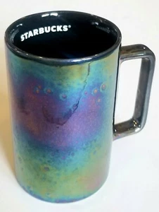 2021 Starbucks Oil Slick Coffee Tea Mug Black Purple Iridescent Mirror Tall 12oz - Picture 1 of 4