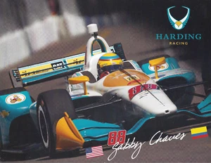 2018 GABBY CHAVES "HARDING RACING" #88 VERIZON INDY AUTO POSTKARTE HANDOUT - Bild 1 von 2