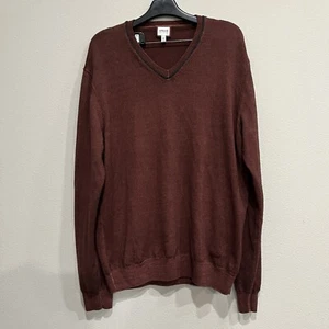 Armani Collezioni Men’s V Neck Sweater, Size XL Maroon - Picture 1 of 7