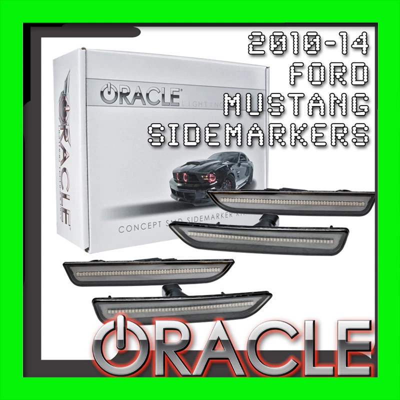 2010-2014 ORACLE FORD MUSTANG CONCEPT TINTED/SMOKED SMD LED SIDEMARKERS 4 PCS - Image 1 of 1