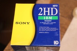 10x SONY Floppy Disk MFD-2HD 3.5" 1.44MB for IBM PS/2 PS/1 DOS 3.3 Diskettes NEW - Photo 1/3