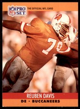 1990 Pro Set Reuben Davis Football Cards #653