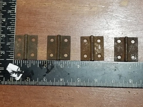 4 Tight Pin Butt Hinges 1 1/2" x 1 3/8" Cover