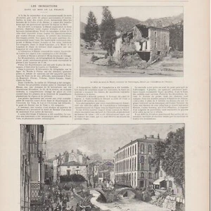 Les inondations dans le Midi de la France - - Article de presse 1900 - Picture 1 of 2