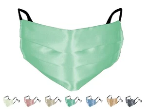 Silk Face Mask | Double Layered & Adjustable | Hand Made in UK | Many Colours - Picture 1 of 21