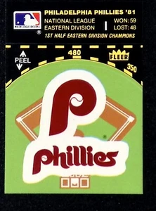 Philadelphia Phillies 1982 FLEER Team Logo Baseball Aufkleber - hochwertig! (A1) - Bild 1 von 1