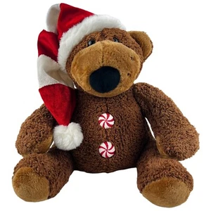 Weihnachten Santa Teddybär sitzt 9 Zoll groß Dan Dee Sammler Auswahl Strumpf Mütze - Bild 1 von 9