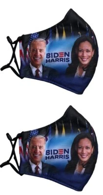 2 Pack - Biden-Harris   -Adjustable - Two ply - Washable (Face Mask) - Image 1 of 3