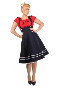 RETRO Sailor rockabilly Hosenträger Anker SWING ROCK Tellerrock Rock - Picture 1 of 9