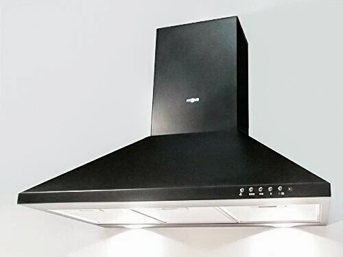 Campana extractora italiana montada en la pared negra 30" CH-105-CS-BLK-30 Foto 1 de 3