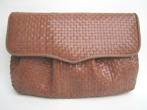 MEYERS SHOULDER / CLUTCH BAG INTRECCIATO WOVEN LEATHER, 1980's UNWORN VTG - Picture 1 of 8