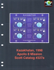 1/3 off $17.00 Scott Value - 1998 KAZAKHSTAN Apollo 8 Mission s/s CV MNH NH UMM - Picture 1 of 4