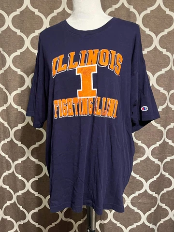 Illinois Fighting Illini T-Shirt Champion NCAA Men’s Size XXL Cover