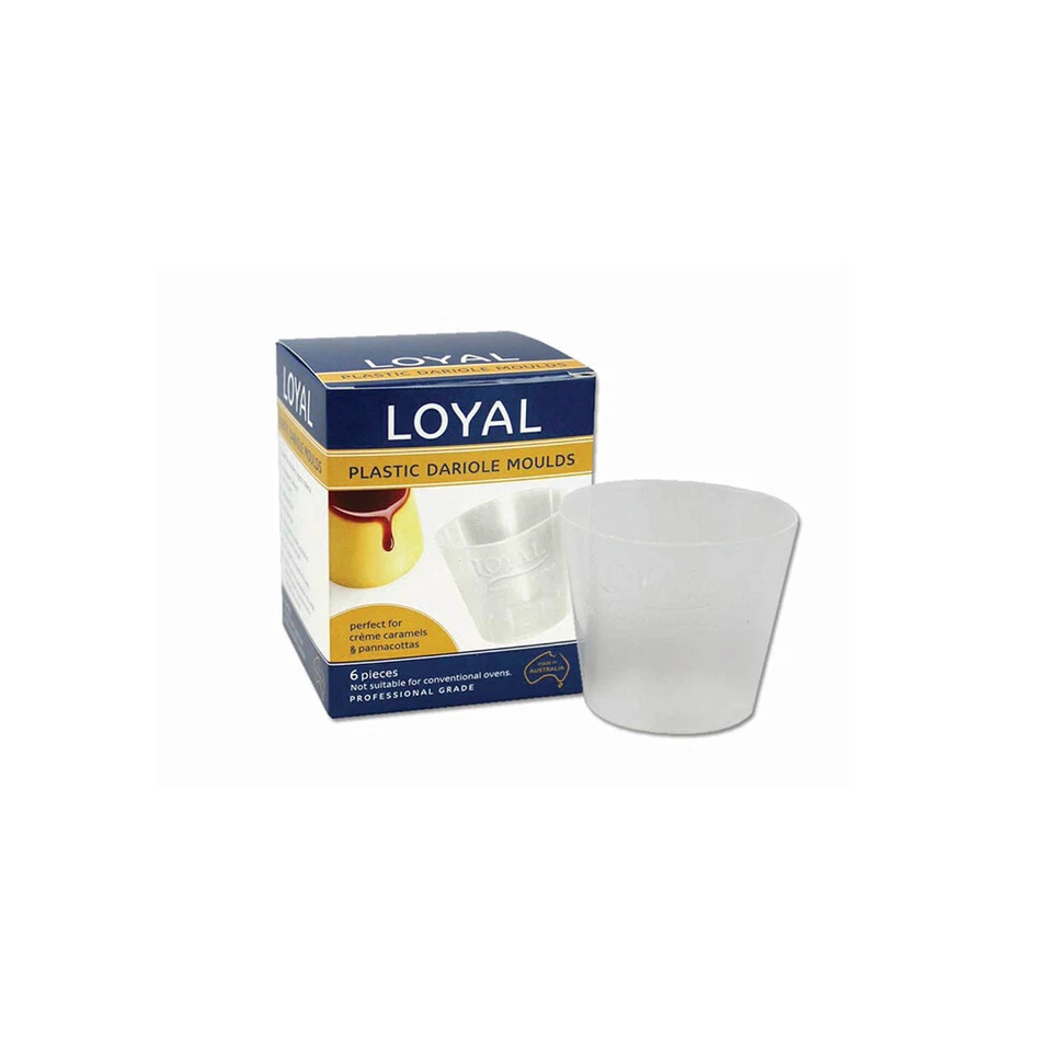 6x Plastic Dariole Mould 125ml Loyal Bakeware Pudding Panna Cotta Moulds Dish - image 1 of 1